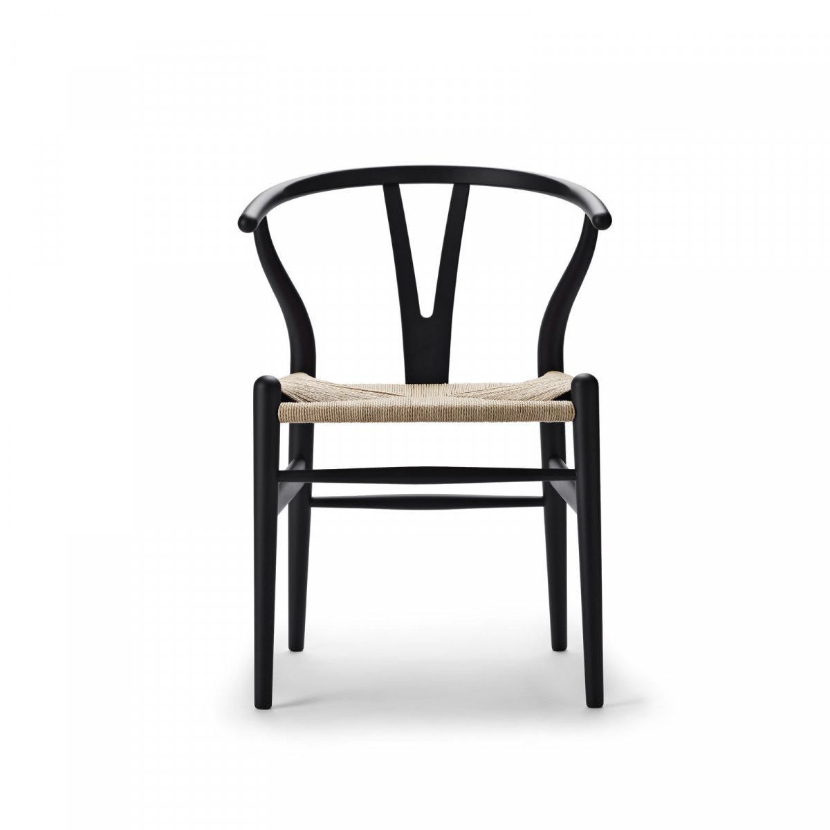 Y STOL CH24 | Bøg Soft Black natur flet Y STOL CH24 | Bøg Soft Black natur flet