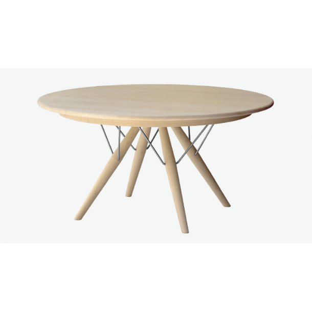 Rundt designer spisebord model pp75 eg sæbe med 2 plader finér Wegner spisestue